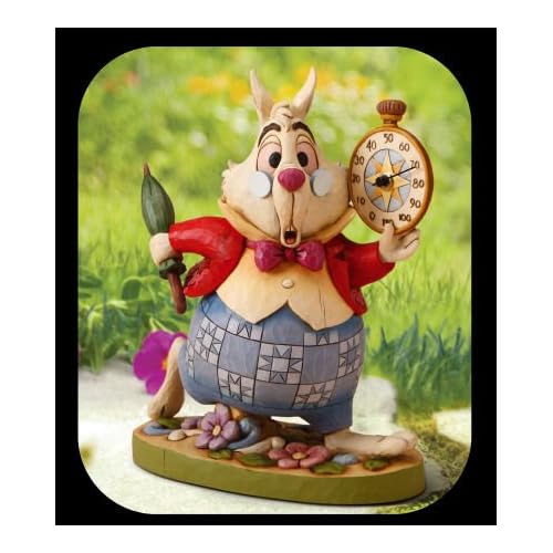 JIM SHORE TRADITIONS 4016546 WHITE RABBIT GARDEN STATUE (ALICE