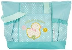Baby Diaper Bag Teal and White Polka Dot Duckie Great For Gifts