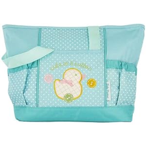 Buy Baby Diaper Bag Teal and White Polka Dot Duckie Great For Gifts by Baby Picolino