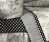 Fitted Crib Sheet for Black French Toile and Polka Dot Baby Bedding Sets by JoJo
