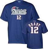 Tom Brady Reebok Name and Number New England Patriots T-Shirt - X-Large