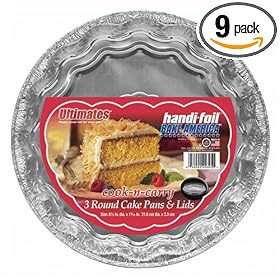 Handi-foil Cook-n-carry Round Cake Pan With Lid   (Pack of 9)