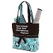 3pc Turquoise Blue & Brown Paisley Quilted Diaper Tote Bag w/ Matching Wipes/Cosmetic Bag and Changing Pad w/ Phil 4:13 Bible Verse - Great for Infant Baby Boy Shower Gift