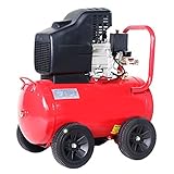 50Lコンプレッサー (レッド) 3馬力(2.2kW) メスカプラ付き