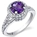 Majestic Sensation 1.25 Carats Amethyst Ring in Sterling Silver Size 5 to 9