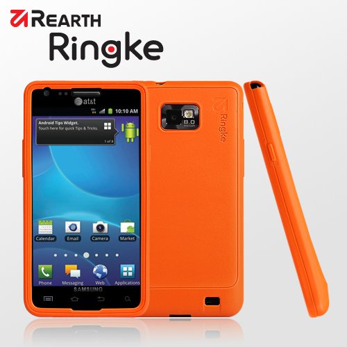 Samsung Galaxy S2 (AT&T or GT-i9100) Rearth Ringke Case [Orange]-REARTH