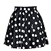 AvaCostume Women's High Waisted Candy Colors Polka Dot Skirt