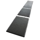 Rubber-Cal Bubble-Top Interlocking Natural Rubber Anti-Fatigue Mat - Black Border in color - 5/8 x 3ft x 4ft