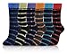 Men's Cotton Blended Dress Socks 6 Pair Bundle Multiple Styles, Triple