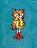 Oopsy Daisy Canvas Wall Art, Owl in Big Red Boots, 14" x 18" by Oopsy Daisy [並行輸入品]