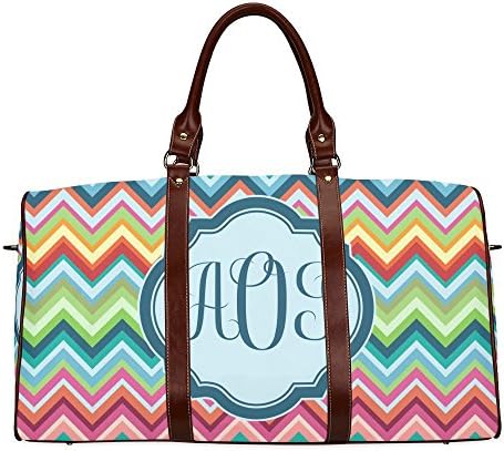 Custom Chevron Travel Bag /Duffel Bag/Luggage Bag/Weekender Bag