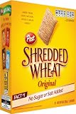 Post Shredded Wheat Original Cereal (12-Biscuits), 10-Ounce Boxes (Pack of 4)