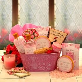 Once Upon A Rose Spa Set - Bath and Body Gift Basket