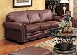 Hudson Bay Leather Sofa By Coaster Furniture With Silver Shipping