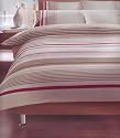 Double Bed Duvet Cover Set - Portobello - pink Stripe