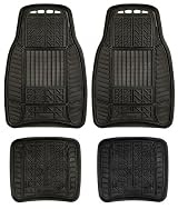Michelin MD 980 All Season Performance Floor Mats - Universal Rubber Car Mat - 4Pack (2 Front / 2 Back)