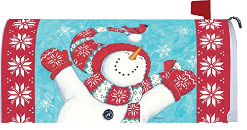 Joyful Snowman Mailbox Makover Cover – Vinyl with Magnetic Strips