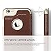iPhone 6S Case, elago® [Leather Flip][Brown/Champagne Gold] - [Card Slot][Screen Protection][Premium Hybrid Construction] – for iPhone 6/6S