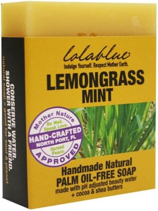 Lemongrass Mint Soap - Made with essential oils and turmeric root. 4oz. bar