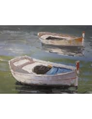 Oil Painting On Stretched Canvas 12"x16"- Canoes