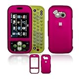 Solid Rose Pink Rubber Feel Snap-On Cover Hard Case Cell Phone Protector fo ....