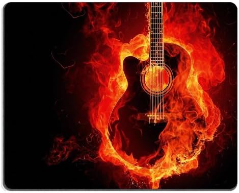 Guitar In Flames Roaring Fire mouse mats movies mouse pads with pictures 7.5*9 inch