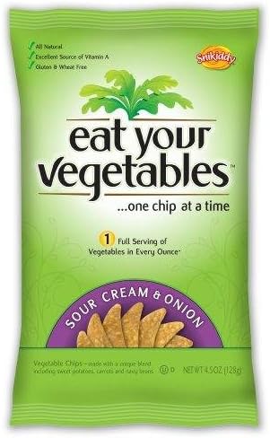 Eat Your Vegetables Vegetable Chip Sour Crm & Onion 4.5 oz. (Pack of 12)