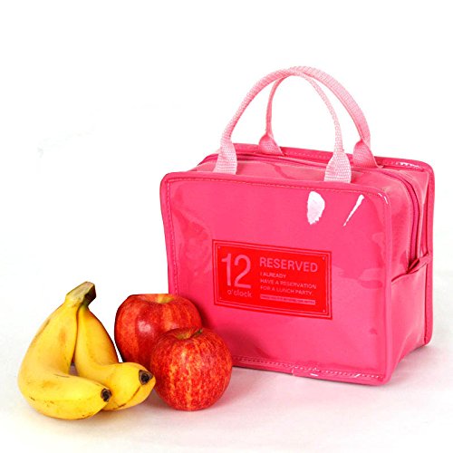 MOACC Vogue Upscale PU leather Waterproof Lunch Tote Bag Insulated Lunch Bag Picnic Bag Grocery Bags with Zipper