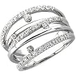 14K White Gold Diamond Ring - 0.33 Ct.