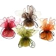 4 Designer Organza Fabric Drawstring Gift Bags Pouches Party Favor Gifts Packaging Assorted Colors Medium Size