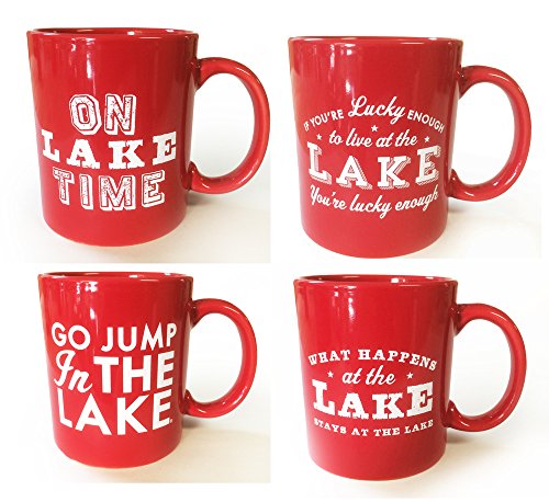 Lake Mug- Set of 4 different mugs By Go Jump in the Lake®