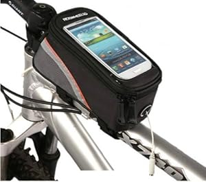AGPtek® Roswheel 2013 New Waterproof Bicycle Cycling Frame Pannier Front Tube Bag w/ Headphone Jack (Including Clear PVC Window Pouch for 5.5