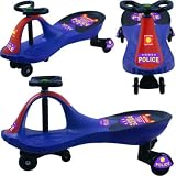 Blue Police Wiggle Ride-on Car