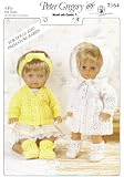 Peter Gregory Dolls Clothes and Premature Babies Outfits Knitting Pattern: Cardigan Set, Matinee Set: Cardigan, Bootees, Hairband, Coat, Bonnet (To fit doll 12"-14" 15"-18" 19"-22" - 31cm-56cm) Peter Gregory Dolls Clothes and Premature Babies Outfits Knitting Pattern: Cardigan Set, Matinee Set: Cardigan, Bootees, Hairband, Coat, Bonnet (To fit doll 12"-14" 15"-18" 19"-22" - 31cm-56cm)