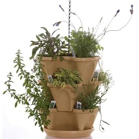 Mini-Garden Stacker- Stackable/Hangable All Season Planter- Indoor/Outdoor Stacking Flower Pot- Great Gardening Gift Idea For A Gardener.