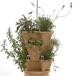 Mini-Garden Stacker- Stackable/Hangable All Season Planter- Indoor/Outdoor Stacking Flower Pot- Great Gardening Gift Idea For A Gardener.