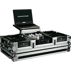 Marathon Flight Ready Cases Holds 2 X Medium Format Cd Players: American Audio Cdi 300, 500, Radius 1000, 2000, 3000 Players, Numark Icdx Cd Players + 10-inch Mixer With Low Profile Wheels, Plus Laptop Shelf To Hold Up To A 15-inch Laptop