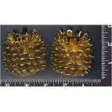 *NEW, 2, PINECONE CANDLE HOLDERS, GOLD, PINE CONE HOLDERS, for, TAPERED, CANDLE, RESIN, PINE CONES, is APPROXIMATELY 9
