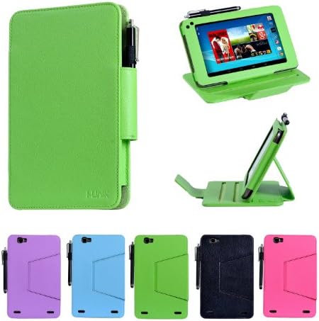 i-UniK Hisense Sero 7 PRO Tablet Case / Multi-Angles Cover [Retail Packaging & FREE Stylus Pen] - (LIME GREEN)