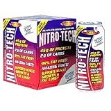 MuscleTech Nitro-Tech High-Advance Protein Strawberry  4 - 15 fl oz (444 ml) cans]