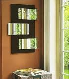 Contemporary Brown Wood Wall Multiple Mirror Modern NEW