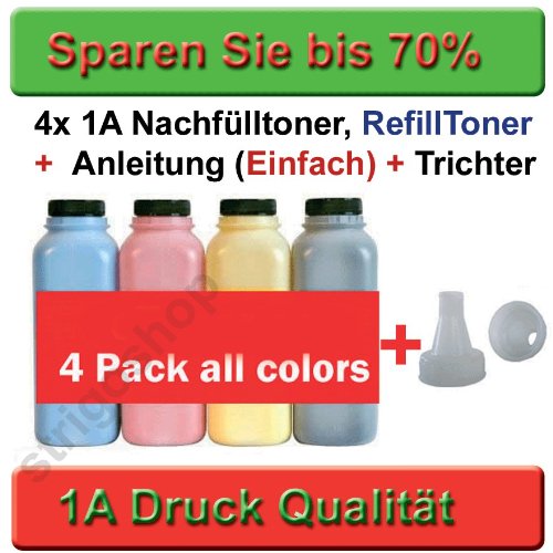 4uoffice - NACHFÜLLTONER Set B,C,M,Y Für Brother 