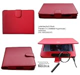 Produkt-Bild: Rote Tasche f&uuml;r Trekstor 3.0 von Hugendubel Weltbild Jonkers E-Book Reader - bestes Case f&uuml;r E-Book Reader Trekstor 3 - Elektronisches Buch Farbe - karminrot