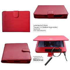Rote Tasche f�r Trekstor 3.0 von Hugendubel Weltbild Jonkers E-Book Reader - bestes Case f�r E-Book Reader Trekstor 3 - Elektronisches Buch Farbe - karminrot
