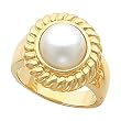 14K Yellow Gold Mabe Pearl Ring - 10.00mm