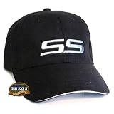 SS Hat Black with Metal Logo (Apparel Clothing) by Gregs Automotive LLC