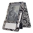 TrendyDigital EasyRead Platform or Flip Style Kindle Cover (fits Kindle Wireless Reading Device 6 Display, Latest Generation), with handsfree kickstand and Embedded Corner Closure, Laminated Canvas, Black