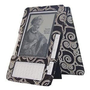 TrendyDigital EasyRead Platform or Flip Style Kindle Cover (fits Kindle Wireless Reading Device 6″ Display, Latest Generation), with handsfree kickstand and Embedded Corner Closure, Laminated Canvas, Black