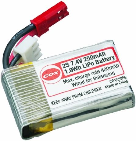 Cox Hobbies Lipo 2S 7.4V 250 E300 SC RC Airplane