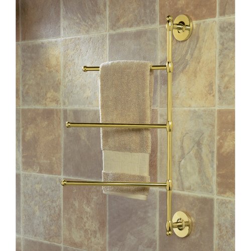 Gatco 1458 3 Arm Wall Mount Towel Bar, Brass , New, Free Shipping eBay
